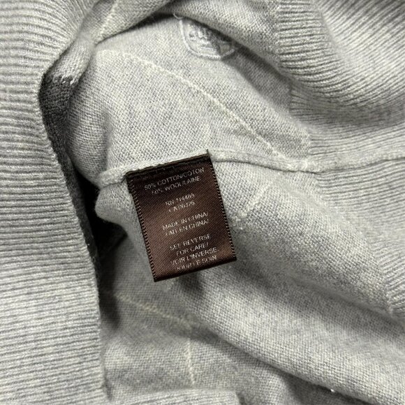 Lincs DC & Co Cotton Wool Blend Knit Sweater Crewneck Diamond Pullover Small - Picture 7 of 7